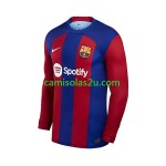 Camisolas de futebol FC Barcelona Equipamento Principal 2023/24 Manga Comprida
